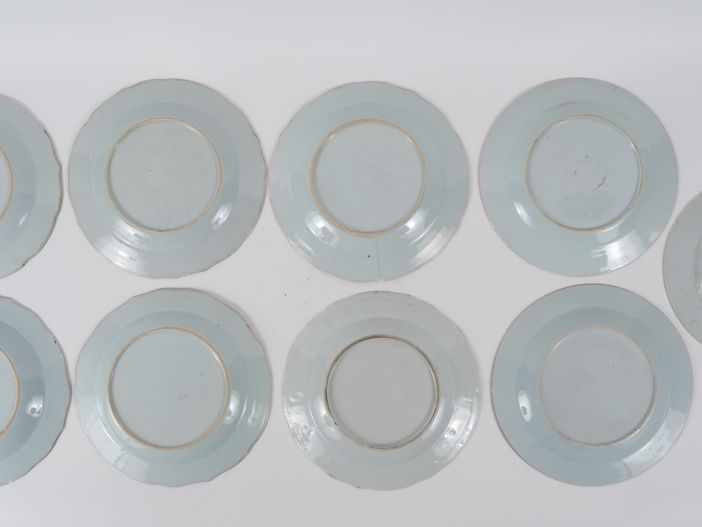 Chine, Compagnie des Indes, XVIIIe siècle et période Qing Lot de neuf 