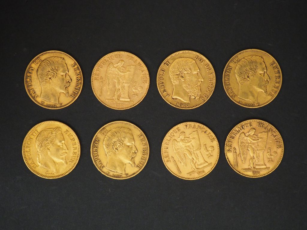 8 pièces de 20 francs or. ©Primardeco