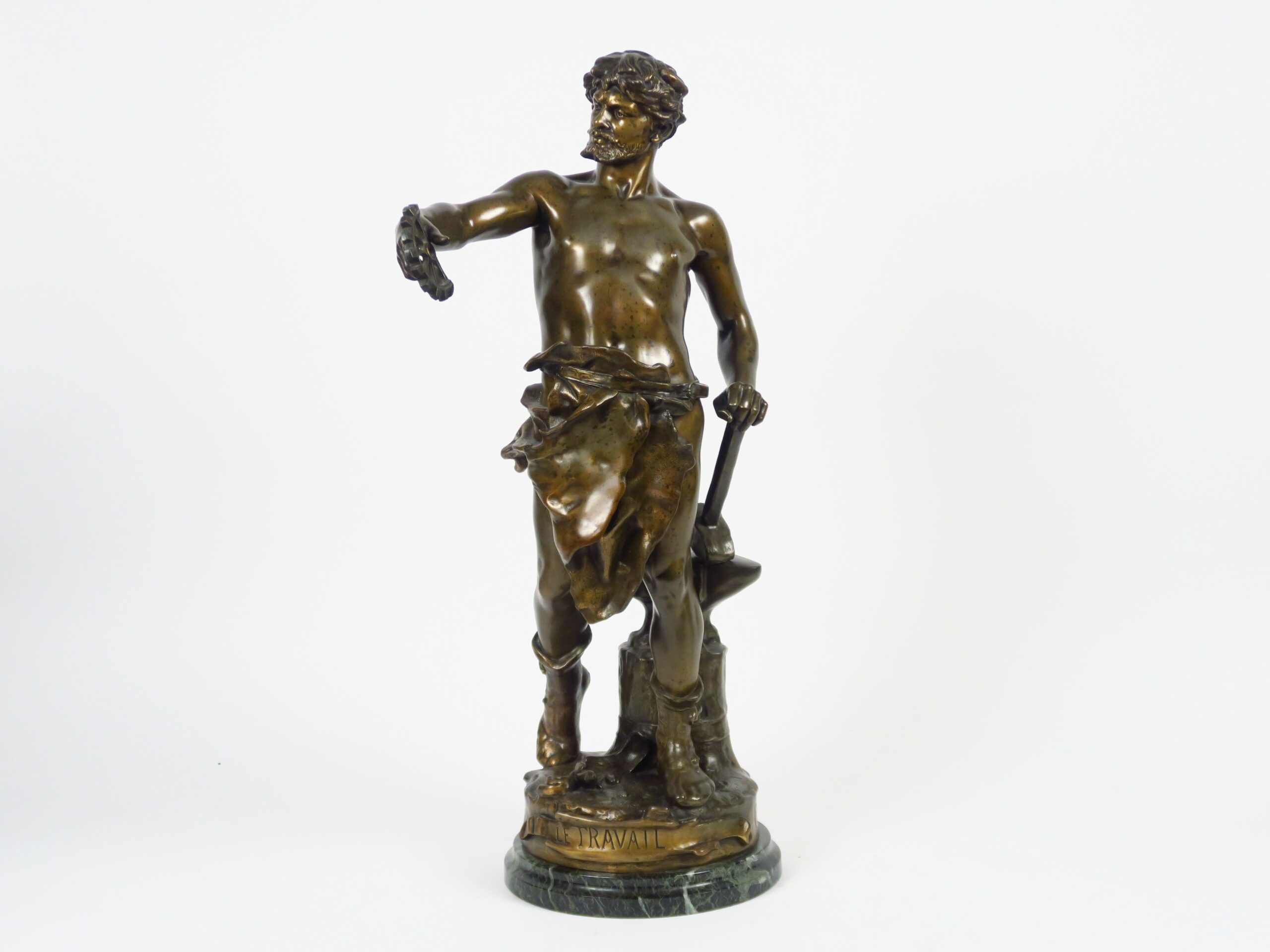 C. MARIOTTON Le travail, Sculpture en régule ©Primardeco