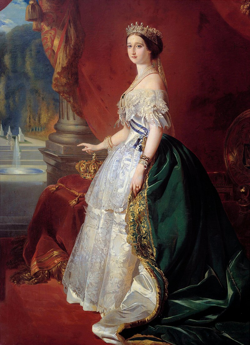 Empress_Eugénie_in_Court_Dress_(after_Winterhalter,_Compiègne ©wikipedia