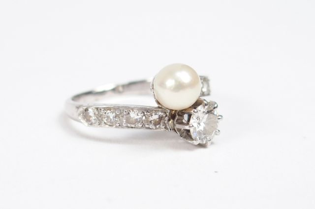 Toi & moi perle et diamant ©Primardeco