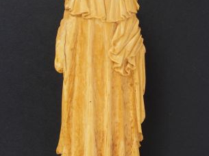 Sculpture en ivoire XVIIIème "Sainte Vierge" (manques et accidents). H