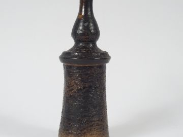 Jean MARAIS (1913-1998) Vase soliflore en céramique émaillée brun, le 