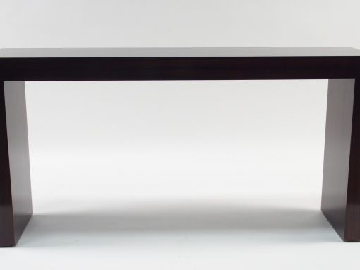 Console moderne en placage de palissandre.