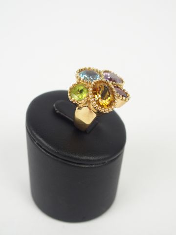 Bague élastique Perles Avec Pendentif Cœur - Pierre Naturelle, Ajustable, Pour Femme | 20+ Couleurs, Empilable, Cadeau Romantique