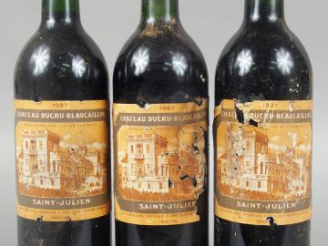 Vente aux enchères 3 BOUTEILLES - CHÂTEAU DUCRU BEAUCAILLOU GCC ST JULIEN - 1987 - LB/ES