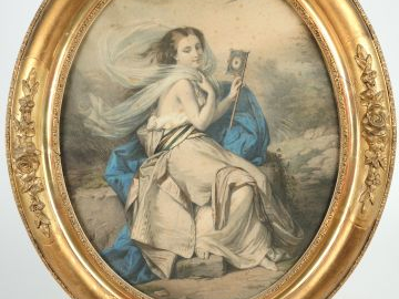 Suite de quatre lihtographies XIXème polychromes "les quatre saisons" 