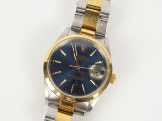 Vente aux enchères ROLEX. Montre homme or et acier Oyster Perpetual Datejust, Superlative