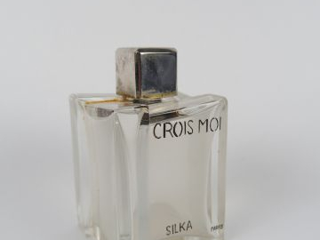 SILKA Crois Moi Flacon en cristal de Baccarat (signé), le nom et la ma