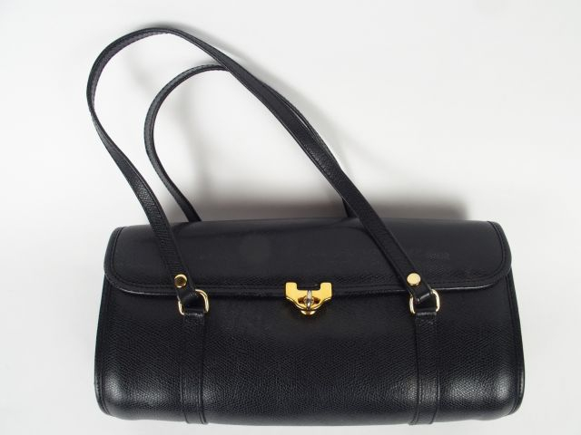 MORABITO. Sac en cuir noir, très légères usures. Longueur : 29 cm