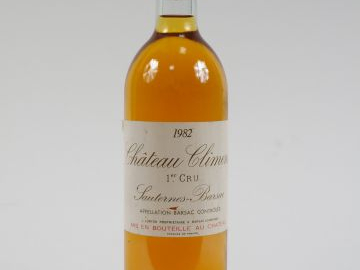 1 BOUTEILLE CHÂTEAU CLIMENS 1er CC SAUTERNES - 1982 - ETLD