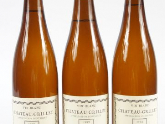 Vente aux enchères 3 BOUTEILLES CHÂTEAU GRILLET - 1992