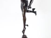 Jean de BOLOGNE (d'après). 'Mercure ailé'. Sculpture en bronze à patin