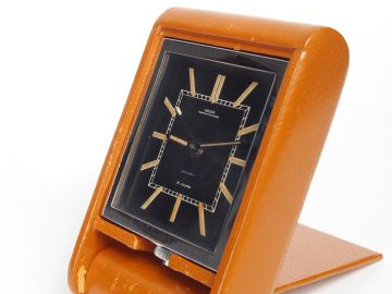 HERMÈS et JAEGER LECOULTRE. Ados, vers 1930. Belle pendulette réveil d