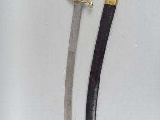 Vente aux enchères 37-Sabre briquet époque premier empire modèle An IX, réception « Versa