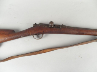 Vente aux enchères 163- Fusil gras transformé chasse, fut raccourci à mi canon. (3). (D)