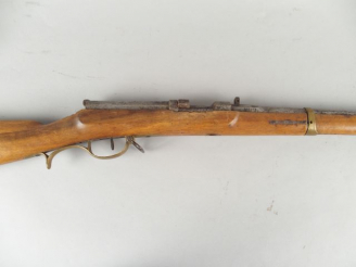 Vente aux enchères 164- Fusil Prussien Dreyse modèle 41 d’infanterie, calibre 13mm, garni