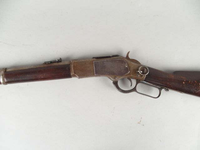 165- Rare carabine de selle Winchester 1873 calibre 44W.C.F. Canon ron