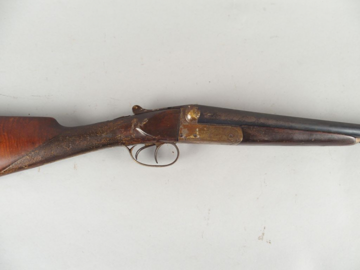 Epave de fusil juxtaposé système Anson  Delay pour pièce. (3-) (C1) RE