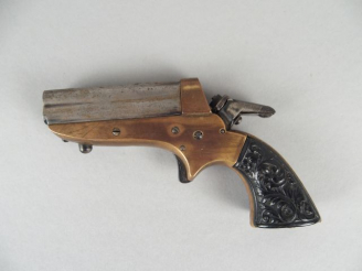 Vente aux enchères 226- Pistolet Sharp à 4 canons superposés par lit de 2, chien rotatif,