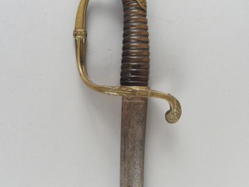 245-  Sabre 1821 d’officier d’infanterie. Lame à la montmorency courbe