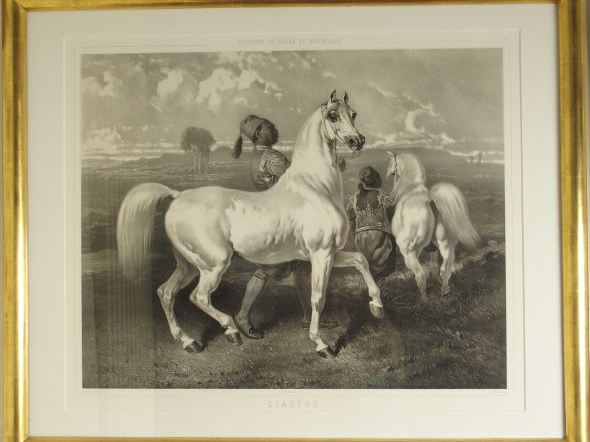 Alfred de DREUX. Paire de lithographies en noir 'Omar' et 'Giaffar', c