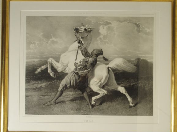 Alfred de DREUX. Paire de lithographies en noir 'Omar' et 'Giaffar', c