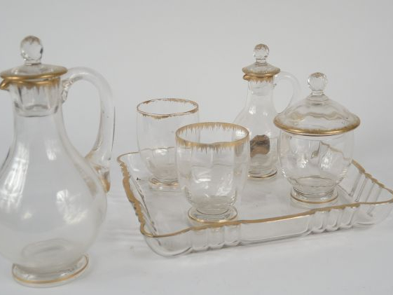 Verre à eau XIXème en cristal gravé