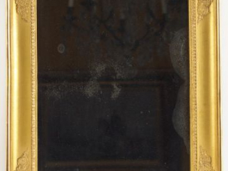 Vente aux enchères Miroir Napoléon III en stuc doré