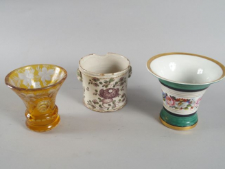 Vente aux enchères Rafraichissoir en faïence du Sud Ouest, fin XVIII ème, décor polychrom