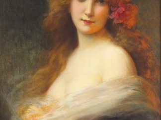 Vente aux enchères PENOT 'Portrait de jeune femme'. Huile sur toile signée en bas à droit