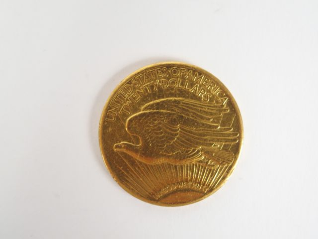 Pièce de 20 Dollars or, Eagle 1924. Poids: 33,4gr