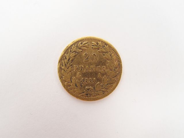 Pièce de 20 Francs or, Louis Philippe Ier, tête nue 1831-Paris. Poids:
