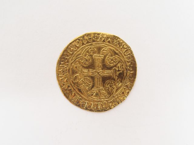 Ecu d'or à la couronne de Louis XI. D. 539 Frotté sinon TTB Poids: 3,4