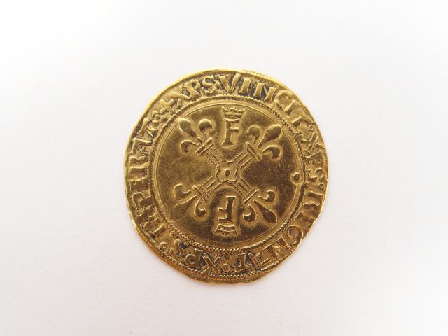 Ecu d'or au soleil François Ier, 8ème type. Lyon. D. 779 Frotté sinon 