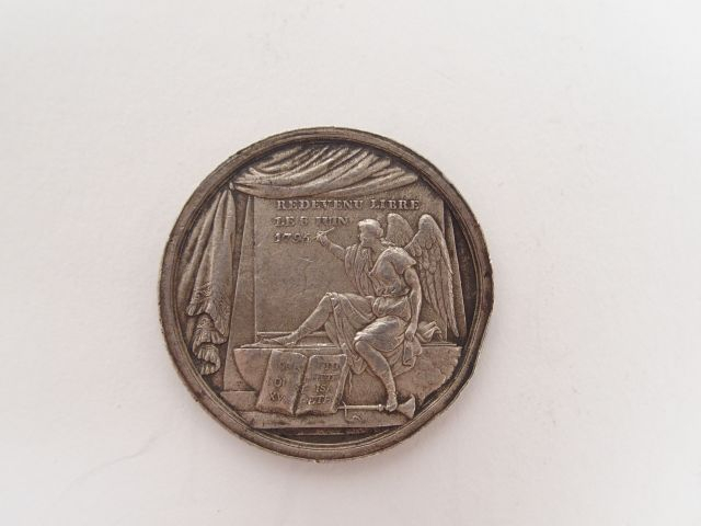 Médaille en argent de Louis XVII. Gravure de Loos. Presque superbe. Po