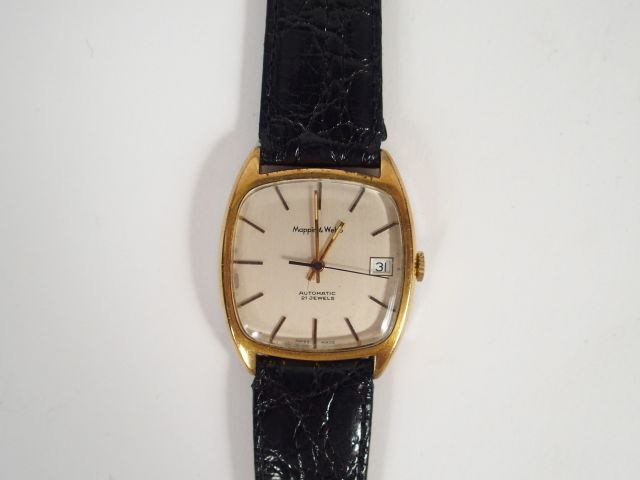 MAPPIN   WEB. Montre d'homme vers 1960, dim. 32mm, boitier carré bords