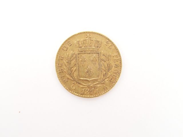 Pièce de 20 Francs or, Louis XVIII, 1814-A. Poids: 6,4gr