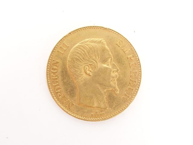 Pièce de 100 Francs or, Napoléon III tête nue, 1858-A. Poids: 32,3gr