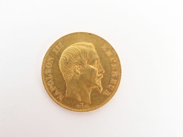 Pièce de 50 Francs or, Napoléon III tête nue, 1856-A. Poids:16,1gr
