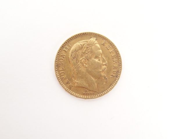 Pièce de 20 Francs or, Napoléon III tête laurée, 1863-A. Poids: 6,4gr