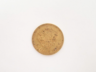 Vente aux enchères Pièce de 5 Roubles or, 1894. Poids: 6,4gr