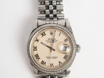 ROLEX. Montre d'homme acier, Oyster Perpetual Datejust, superlative ch