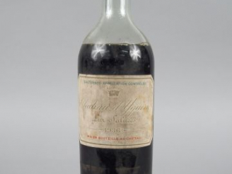 Vente aux enchères 1 BOUTEILLE - CHÂTEAU D'YQUEM - 1936 - BEP/EF