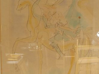 Salvador DALI, "Couple à cheval". Pl. de Suite mythologique nouvelle. 