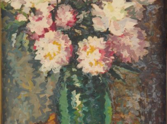 Vente aux enchères Lucien Pierre CADENE, " Nature morte au bouquet de fleurs ". Huile sur