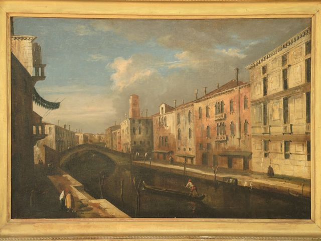 Ecole vénitienne du XVIIIe siècle 'Le grand canal à la hauteur du pala