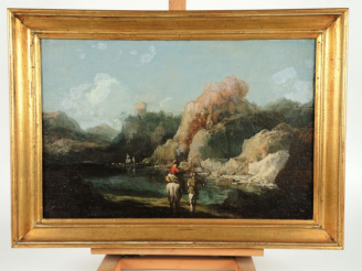 Vente aux enchères Antonio MARINI ( 1668-1725)  (Attribué à) 'Cavaliers dans un paysage r