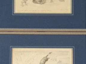 Vente aux enchères Ecole française 1900 'Chats jouant avec des soldats de plomb'. Dessins