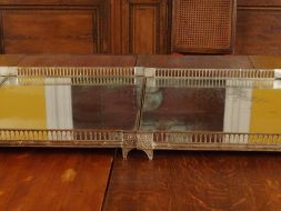 Centre de table de style Empire en métal argenté et fond de glace, déc